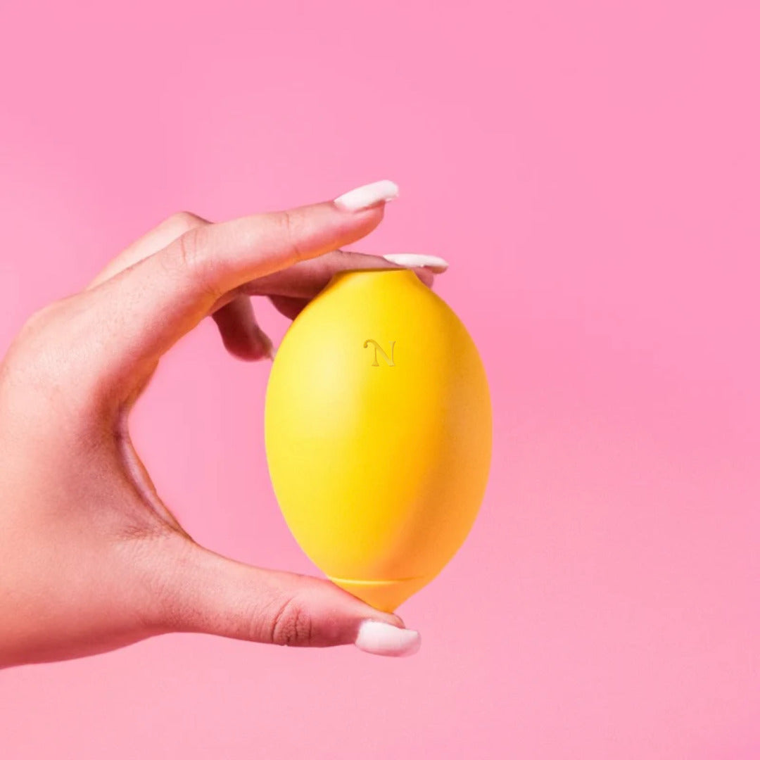 Lemon clitoral vibrator detail shot